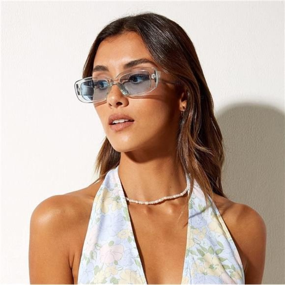 4 Pack Retro Sunglasses Vintage Sunglasses Small Square Rectangle 90s Glasses - Picture 2 of 7